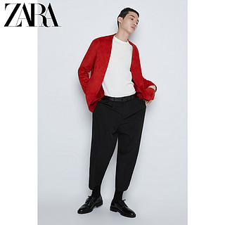 ZARA 新款 男装 绒面质感效果西装外套 03548610600 S (175/92A) 红色