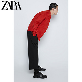 ZARA 新款 男装 绒面质感效果西装外套 03548610600 L (180/100A) 红色