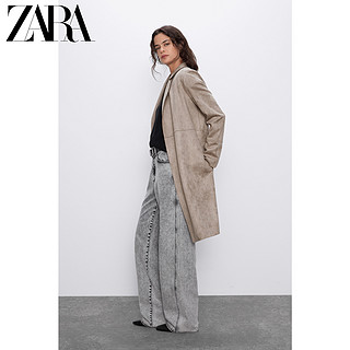 ZARA新款 女装 绒面质感效果大衣外套 02712152706 XL (175/100A) 貂色