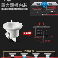 潜水艇防反味卫生间地漏芯防臭内芯硅胶芯下水道通用5040防臭器盖 潜水艇40地漏专用内芯