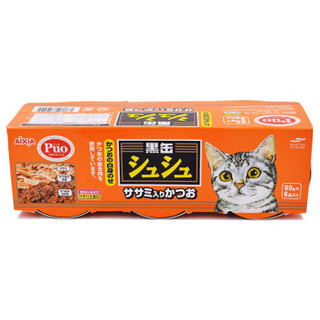 爱喜雅（Aixia）猫粮罐头 黑罐咻咻系列 金枪鱼加鸡胸肉 80g*6罐 泰国进口