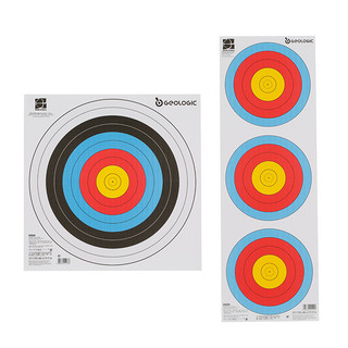 迪卡侬靶纸40×40全环射箭竞技用40半环测量成绩纸靶纸钉GEOLOGIC 40×40全环（5张装）+靶纸钉