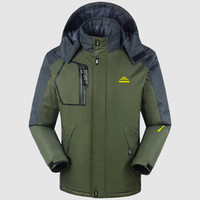 富铤(FORTEI)棉服男棉衣夹克男外套冲锋衣男加绒加厚登山服 1688 男款军绿 L