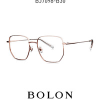 BOLON暴龙新品光学镜防蓝光王俊凯同款金属框潮男女眼镜架BJ7098 【单框】BJ7098B10