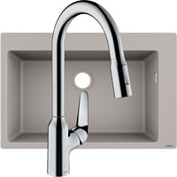 hansgrohe 汉斯格雅 石槽系列 43302807+72802007 水槽龙头套装 石灰色