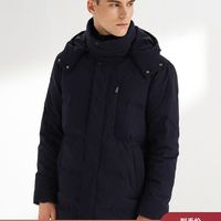 波司登中老年爸爸款羽绒服男新品可脱卸帽毛领中长款暖B90141007 165/84A 黑色8056