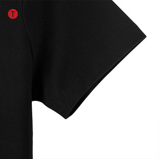 SMARTISAN/锤子科技短袖 t-shirt新款夏男女圆领纯棉情侣衫纯色 XXL 黑色