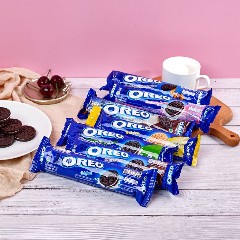 oreo奥利奥夹心饼干小包装多口味133g5件