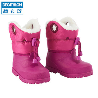 DECATHLON 迪卡侬 雪地靴冬季保暖加厚防滑防水宝宝棉鞋男女童小童靴子KIDK