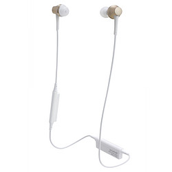 audio-technica 铁三角 ATH-CKR75BT 入耳式颈挂式 蓝牙耳机 金色