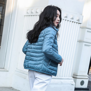 雪中飞 SNOWFLYING2020新款反季女士修身短款立领羽绒服时尚运动轻薄休闲外套 180/100A 白兰地红|1132