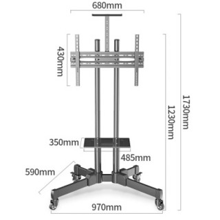 七角板（32-70英寸）电视移动推车 落地电视机支架移动电视支架 视频会议商用推车 小米红米海信TCL电视架子