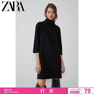 ZARA新款 TRF 女装 高领连衣裙 04174853800 L (175/96A) 黑色
