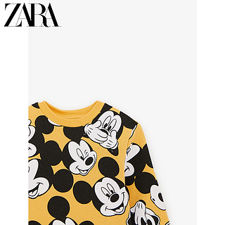 ZARA鼠年新年新款男婴幼童 迪士尼米老鼠印花绒布套装03338148703 黄褚色 2-3 岁 (98 cm)