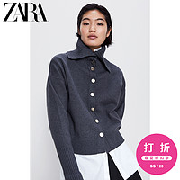 ZARA新款 女装 立领夹克外套 06254300802 L (175/96A) 灰色