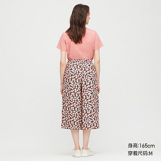 女装 (UT) Joy of Print RELACO七分裤【宽腿裤】 427259 优衣库 165/78A/XL 69 藏青色