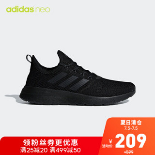 阿迪达斯官网adidas neo LITE RACER RBN男鞋休闲运动鞋F36642 黑色 43(265mm)