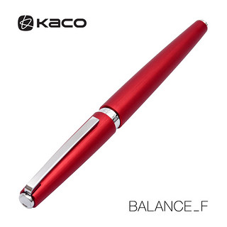 KACO BALANCE博雅 彩色金属拉丝 F尖女生钢笔礼盒装商务礼品 蓝色 0.5mm