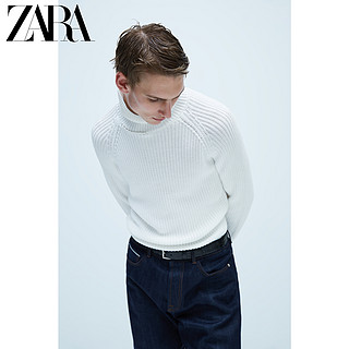 ZARA 新款 男装 穗纹针法高领针织衫毛衣 03332301250 XL (185/104A) 白色