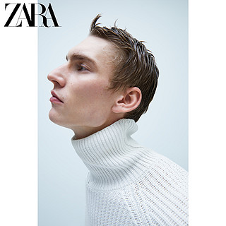 ZARA 新款 男装 穗纹针法高领针织衫毛衣 03332301250 XL (185/104A) 白色