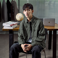 唐狮 TONLION衬衫男长袖青年港风日系宽松工装衬衣春秋休闲外穿纯棉寸衫外套潮 M A款第一批/蜜驼色