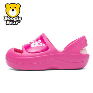 Boogie Bear2019新款中大童小孩小童儿童男童沙滩鞋女童凉鞋宝宝软底时尚 BB182S0104 粉色 28