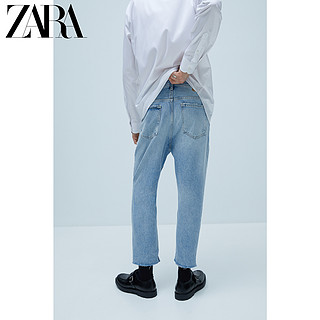 ZARA新款 男装 宽松版型牛仔裤 00840410406 US 36 (190/92A) 淡蓝色