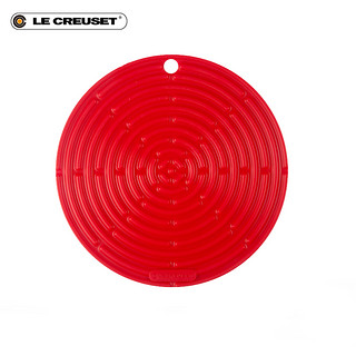 法国 Le Creuset 酷彩 硅胶类硅胶隔热垫餐具垫防烫圆形彩色家用 樱桃红