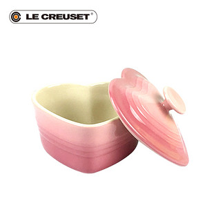 法国LE CREUSET酷彩 炻瓷大号有盖心形烤罐炖煮烘焙甜品存储礼赠 自然粉