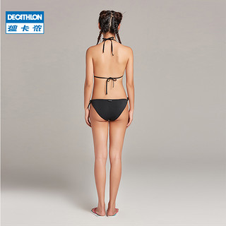 迪卡侬比基尼三点式泳衣分体性感半透明薄纱防晒罩衫沙滩SBT 75C/40 侧面打结款下装
