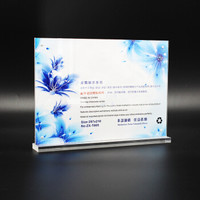 信发(TRNFA)亚克力台卡台牌 5个装 强磁台卡台签/T型展示牌/价目牌 桌牌广告牌 XF-805横版297*210mm