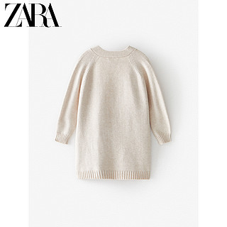 ZARA 新款 童装女童 春夏新品 基本款长针织衫外套 02162705052 自然色 10 岁（140cm）