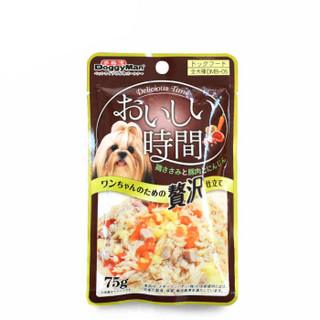 多格漫Doggy Man美味时间成犬肉罐平包-低脂肪鸡肉&猪肉 胡萝卜75g*12包 狗湿粮狗零食