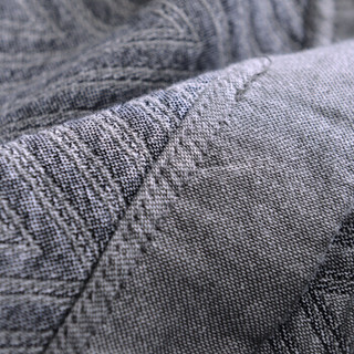 源生活 A类棉麻褶皱毛巾被 纱布毛毯盖毯 薄被 烟灰色 200*230cm