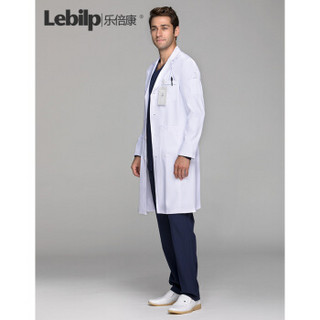 乐倍康（Lebilp）白大褂加厚防护服医生服实验服护士服工作服工装 男款长袖 4X