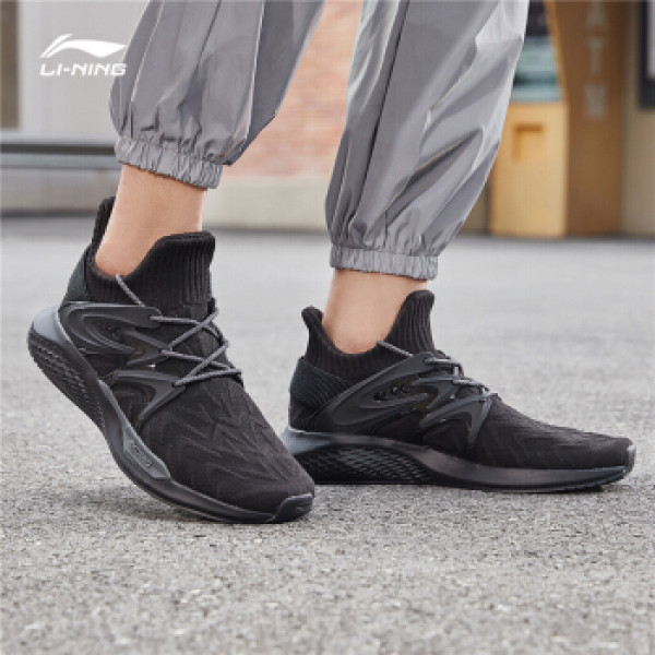 李宁li-ning 男子潮流休闲鞋aglp127-2 标准黑/深铁灰-2 46