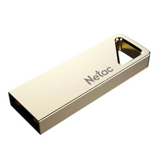 朗科（Netac）USB2.0 U盘U326 全金属 闪存盘 直插式小巧迷你车载加密U盘 珍珠镍 32GB 2个装