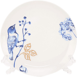 爱屋格林陶瓷碗盘家用青花系列盘子托盘西餐盘菜盘套装创意中国风 陶瓷碗四件套