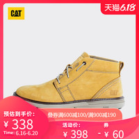 卡特彼勒CAT卡特男鞋牛皮革男户外休闲鞋高帮鞋TREY P721893G3UDR28 40 暗红色