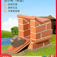泰福客teifoc手工DIY小屋建筑拼装房屋模型幼儿园建构区搭建玩具 图灵丑小鸭（含鸭舍）