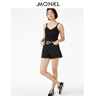 MONKI2020夏季无袖条纹外穿紧身百搭内搭打底吊带背心女 0490962 165/88A/S 黑色001