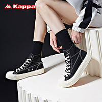 Kappa卡帕情侣男女串标帆布板鞋轻便高帮运动鞋K09Y5VS10 39 韩国白-012A