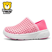 Boogie Bear2019新款男女小童透气洞洞鞋幼童夏季休闲包头沙滩凉鞋 BB191S0603 粉色 31