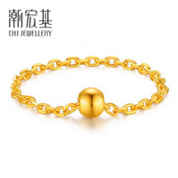 潮宏基 CHJ JEWELLERY 珠恋 黄金戒指链女款定价足金 SRG30004684 12号