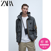 ZARA 新款 男装 口袋饰双色夹克外套 01105401505 S (175/92A) 卡其色