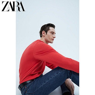 ZARA 新款 男装 长袖紧凑版型打底圆领T恤 09240423649 XXL (190/108A) 红色 / 珊瑚色