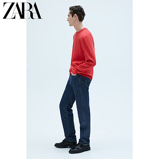 ZARA 新款 男装 长袖紧凑版型打底圆领T恤 09240423649 XXL (190/108A) 红色 / 珊瑚色