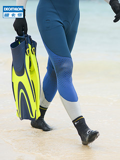 迪卡侬2mm潜水袜手套沙滩袜浮潜水装备长筒防珊瑚防刺防割SUBEA 均码 2mm潜水袜40-41码