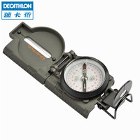 DECATHLON 迪卡侬 户外徒步运动指南针指北针体育多功能便携觇板罗盘定向RUNT 4751096 浅灰色