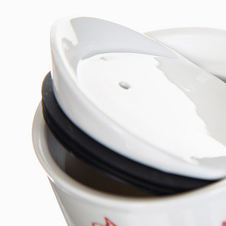 爱屋格林马克杯大容量创意个性潮流陶瓷水杯家用带盖女礼物 杯子 鸟之声(礼盒装）450ML